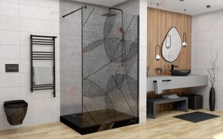 Душевая перегородка AvaCan MB120 чёрный